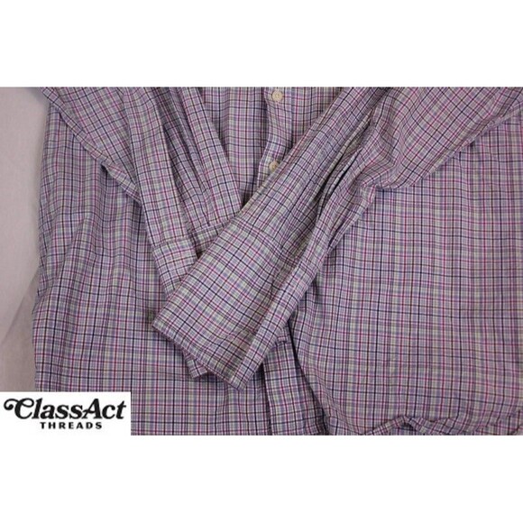 Charles Tyrwhitt Men’s Dress Shirt Classic Fit Blue Green Check 16 - 35 - Picture 3 of 9